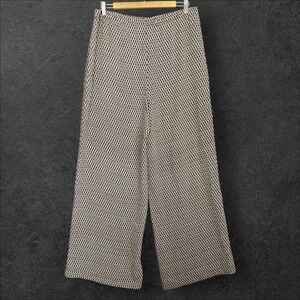 Chico's Pull On Wide-Leg Pants Women Size 2 12 Brown‎ Black Career Work Dress